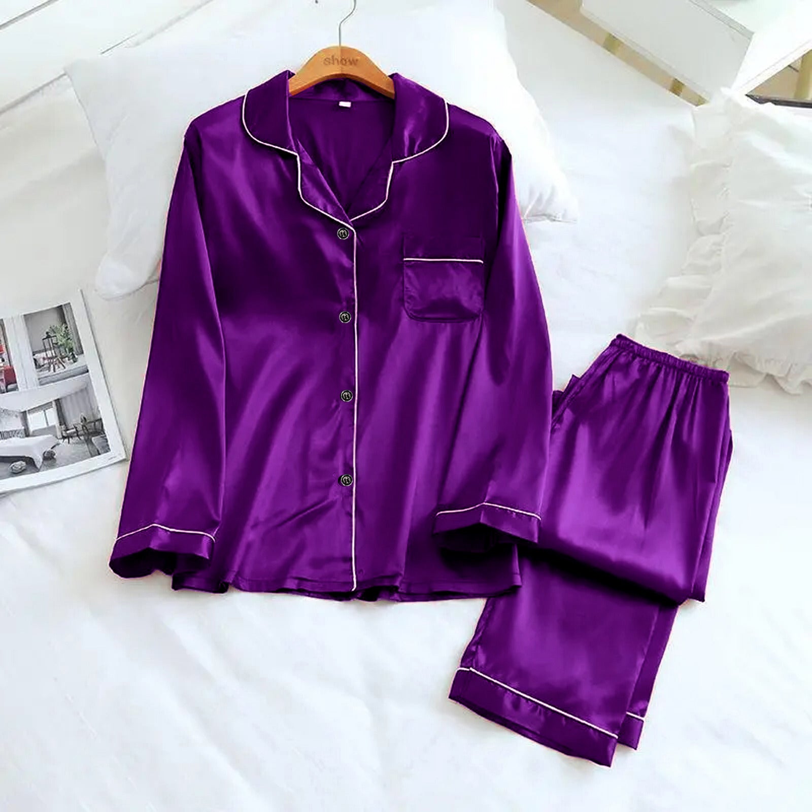 purple silk suit in premium fabric for girls and woman (M H 881) - M.H fashion