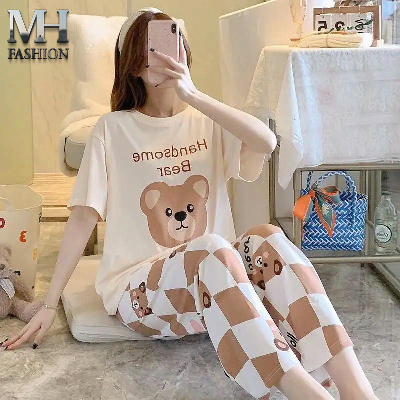 printed night suit in premium fabric cotton jarsy - M.H fashion