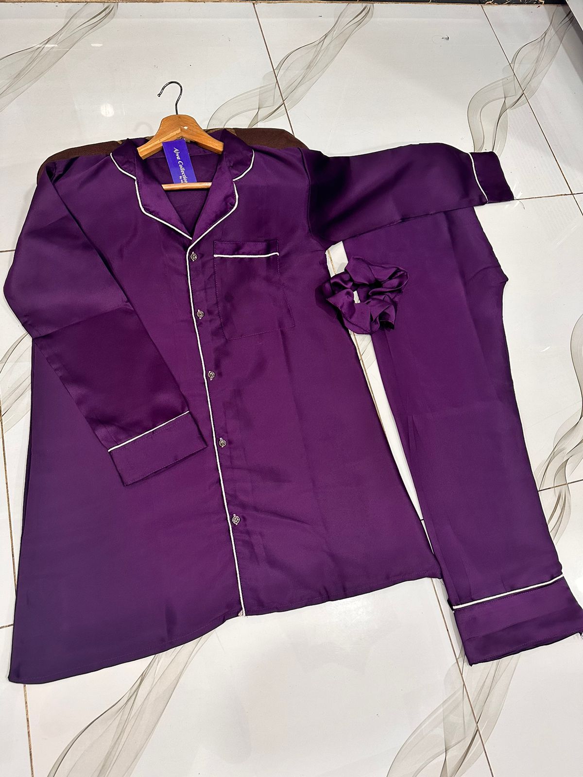 purple silk suit in premium fabric for girls and woman (M H 881) - M.H fashion