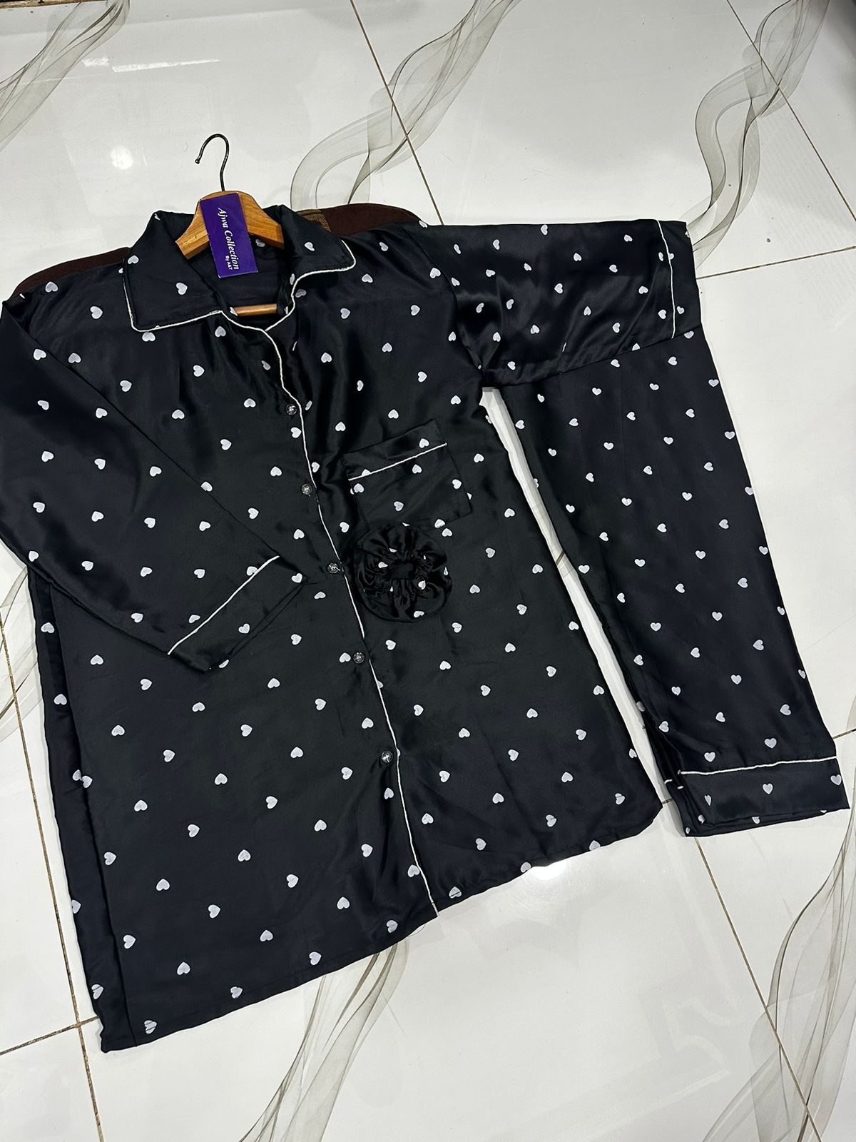 black printed silk suit in premium fabric for girls and woman (M H 881) - M.H fashion