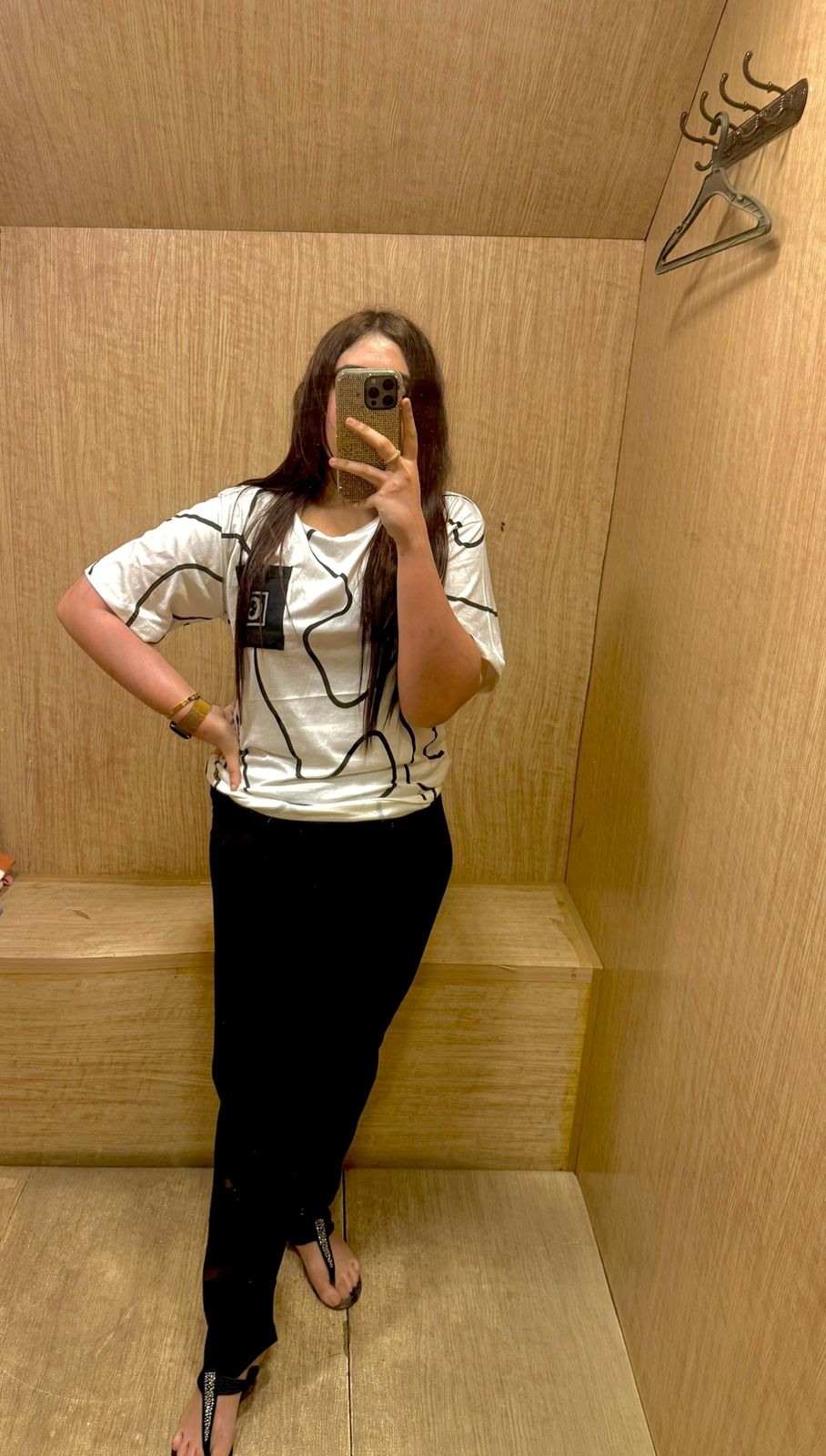 white and black pocket design night suit premium fabric for girls and woman - M.H fashion