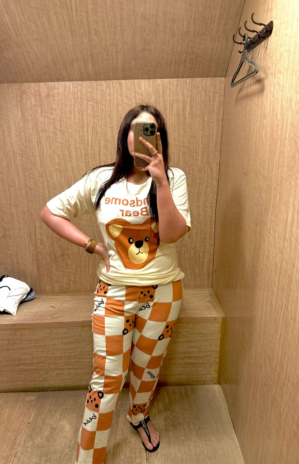 HANDSOME BEAR PRINTED IN COTTON FABRIC - M.H fashion