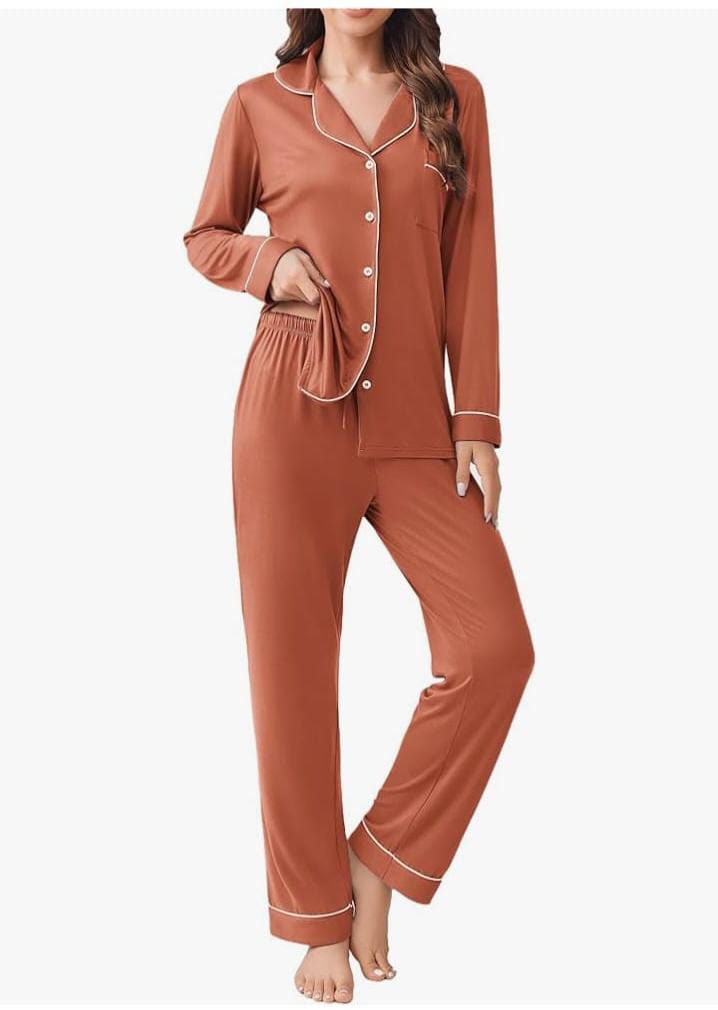 button style night suit fabric soft cotton for summer - M.H fashion