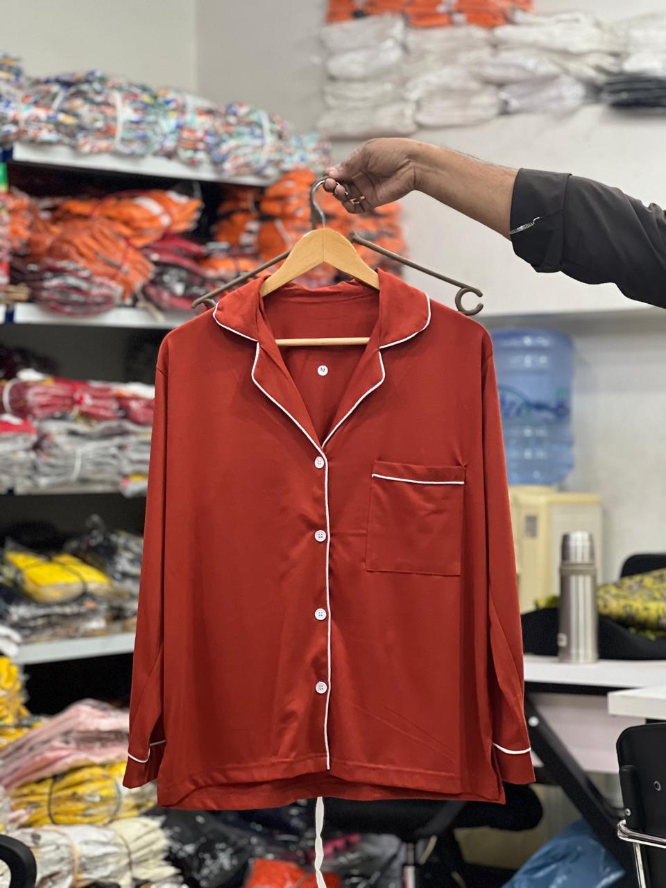 button style night suit fabric soft cotton for summer - M.H fashion