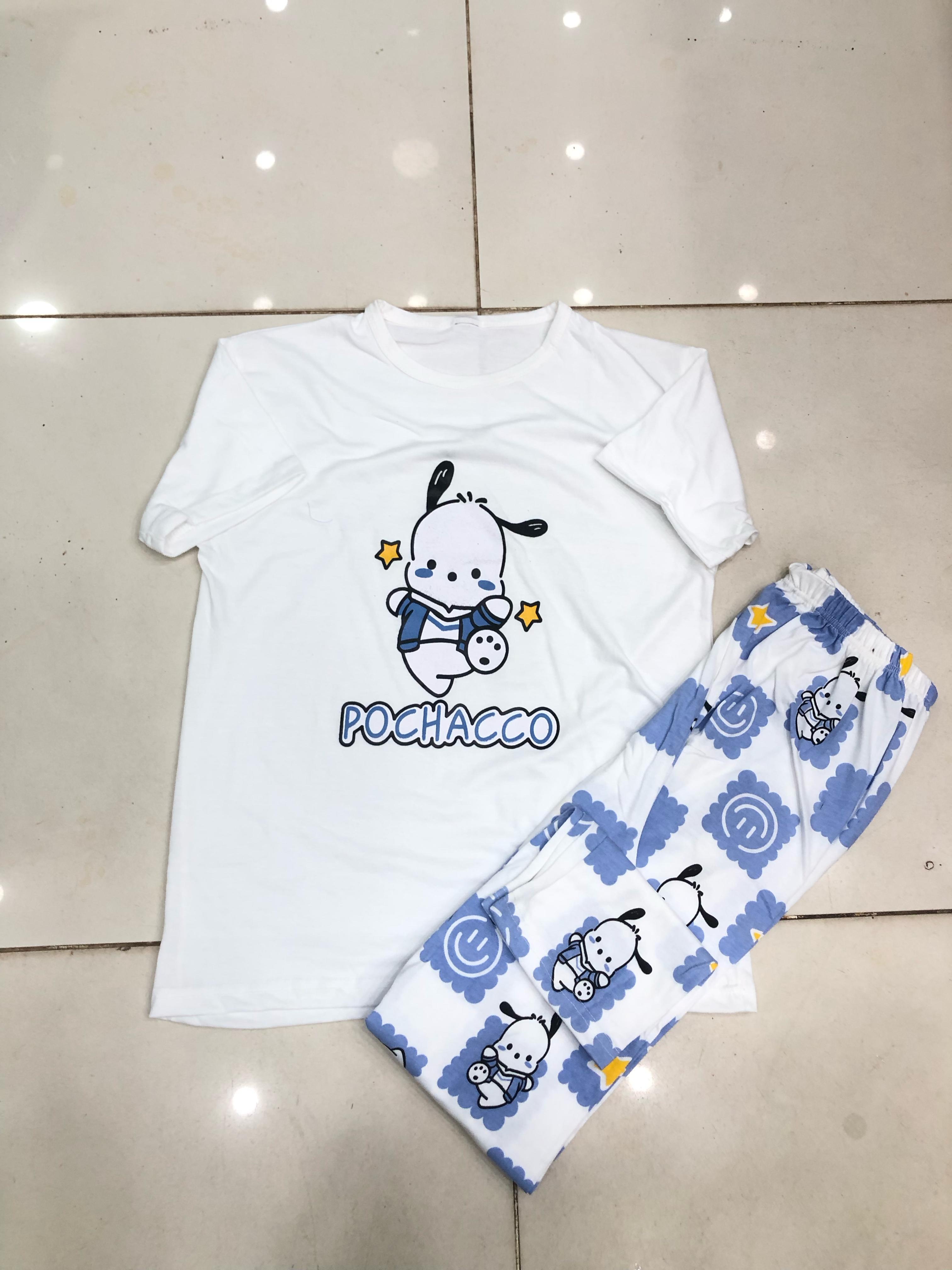 WHITE PANDA DESIGN NIGHT DRESS IN COTTON FABRIC - M.H fashion 