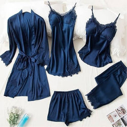 beautiful 5 pcs nighty in premium fabric for girls and woman (M H 500