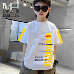 KIDS POCKET STYLE PRINTED  T-SHIRT IN COTTON FABRIC FOR BOYS AND KIDS (MH 95)