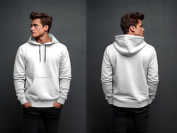 white plain hoodie in fleece fabric for mans and boys (M.H 47)