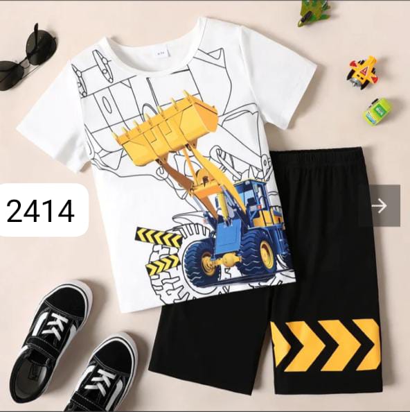 printed t-shirt and short trouser for kids and boys (MH 63)