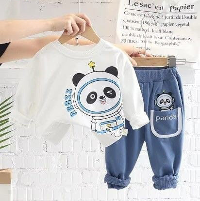 beautiful panda printed  kids suit - M.H fashion 