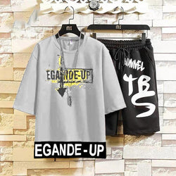 EGANDE-UP  printed half sleeves T-shirt and short in cotton jersey for mans and boys (MH : -) (Copy)