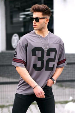 32 PRINTED DROP SHOULDER T-SHIRT IN COTTON JERSY FABRIC FOR MEN AND BOYS ( MH 879