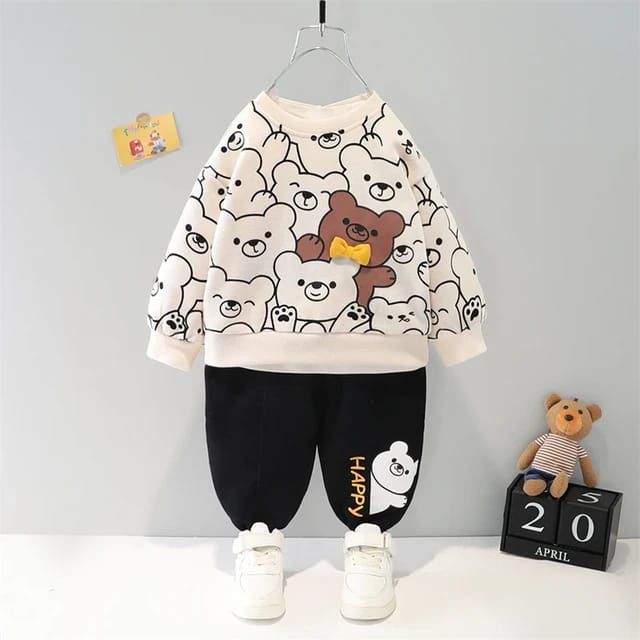 beautiful bears printed kids suit - M.H fashion 