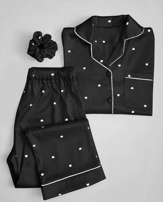 black printed silk suit in premium fabric for girls and woman (M H 881) - M.H fashion 