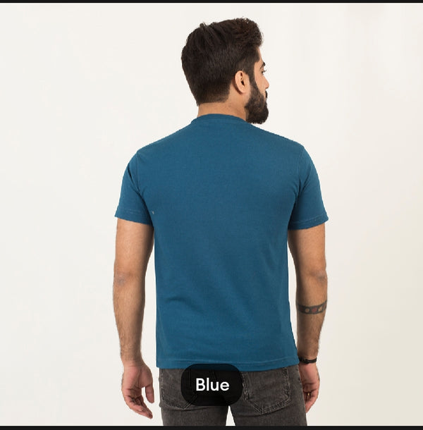 BLUE PLAIN POLO T-SHIRT IN COTTON PK FABRIC FOR MENS AND BOYS (MH : 507)