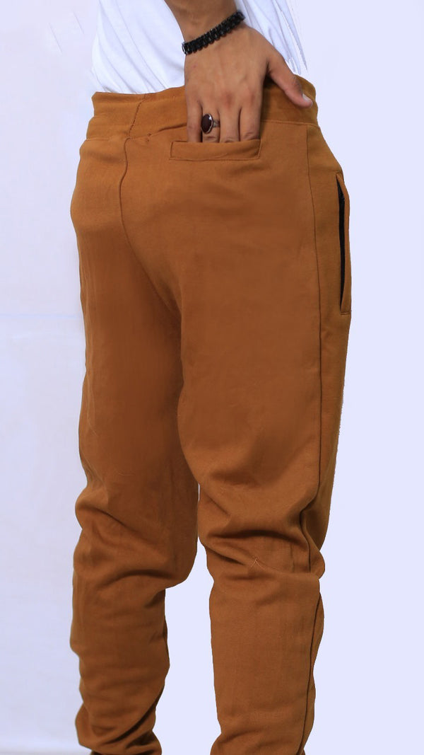 mustard mobile  pocket Trousers in pc jersey fabric for man and boys  (M.H 9213)