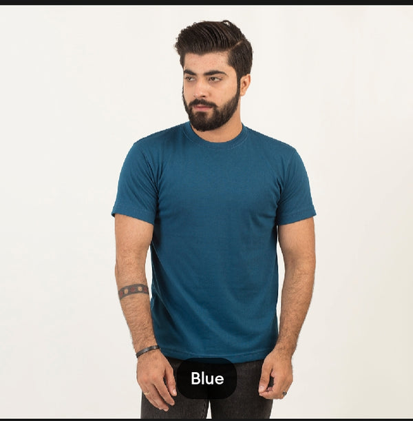 BLUE PLAIN POLO T-SHIRT IN COTTON PK FABRIC FOR MENS AND BOYS (MH : 507)