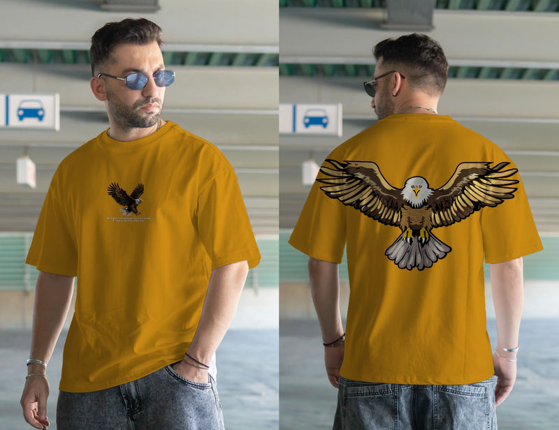 EAGLE DTF printed drop shoulder T-shirt in cotton jersey for mans and boys (MH : 774)