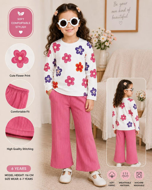summer night suits for girls big  flower printed