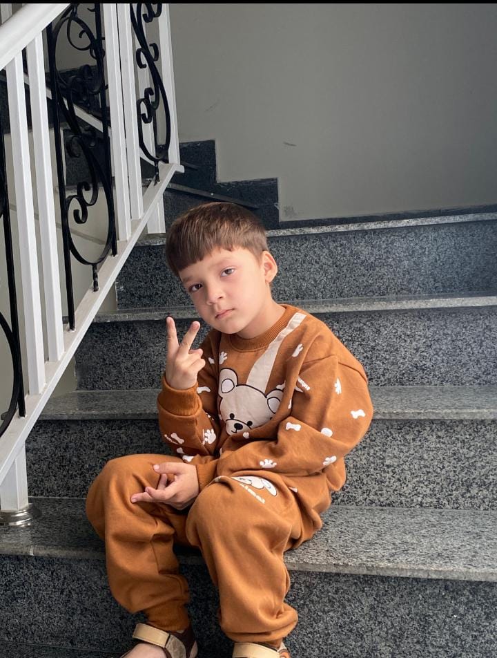 bear bill animal  printed  kids suit for winter - M.H fashion 