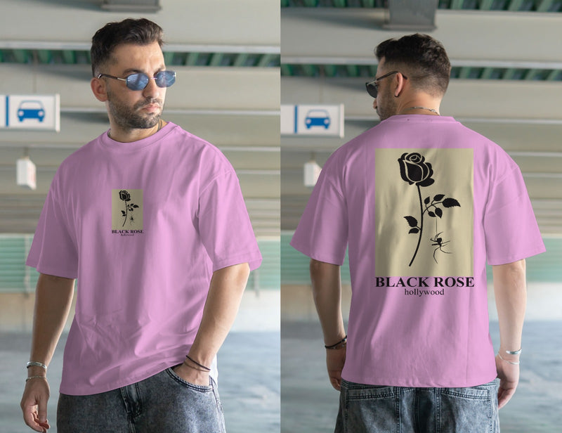 FLOWER DTF printed drop shoulder T-shirt in cotton jersey for mans and boys (MH : 772222)