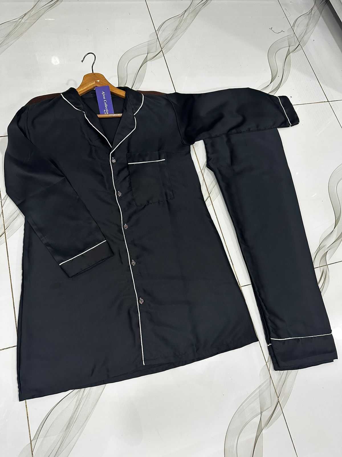 black silk suit in premium fabric for girls and woman (M H 881) - M.H fashion 
