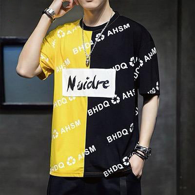 NOIDRE PRINTED DROP SHOULDER T-SHIRT IN COTTON JERSY FABRIC FOR MEN AND BOYS ( MH 8799