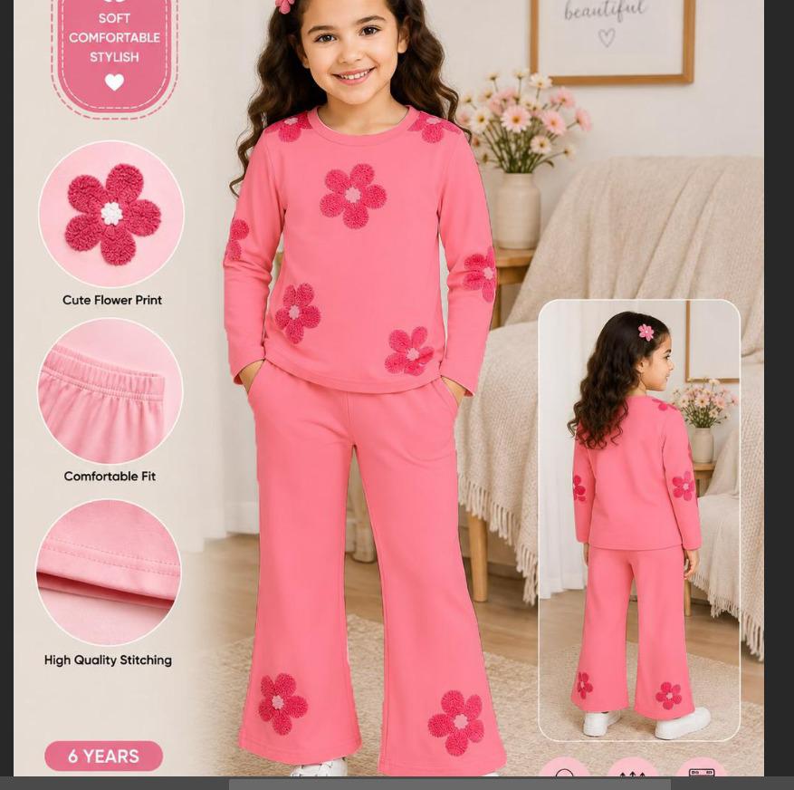 summer night suits for girls pink flower  printed