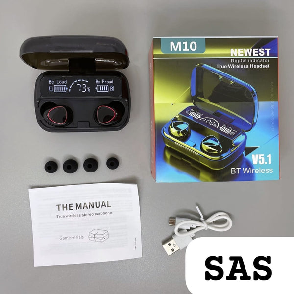 M10 Wireless Bluetooth EarBuds Damix v5.3 (with Box Packing