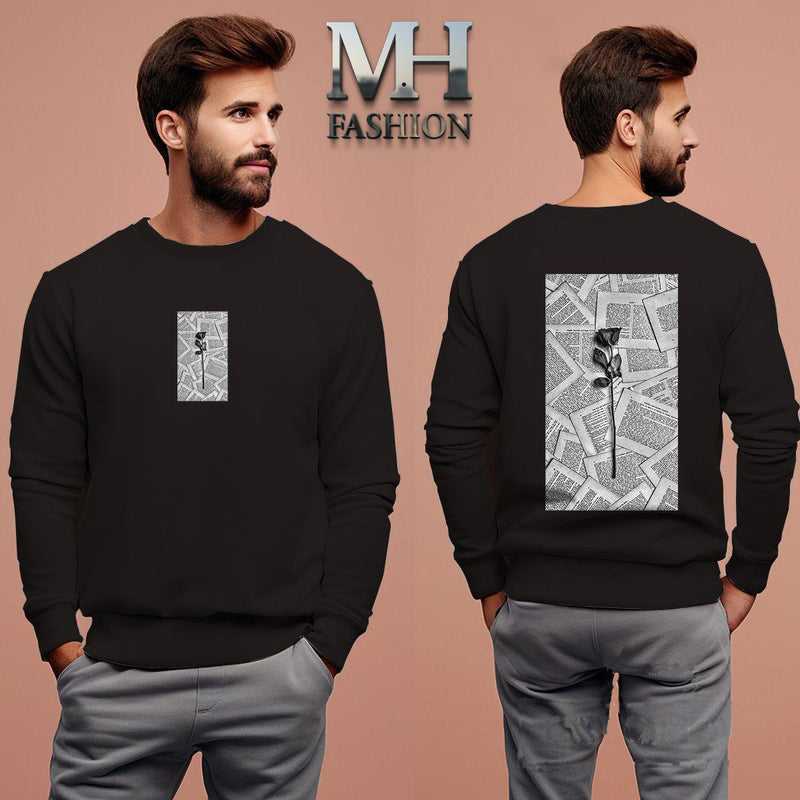 ROSE PRINTED SWEAT SHIRT FOR MENS AND BOYS IN WINTER COLLECTION (M.H 88)