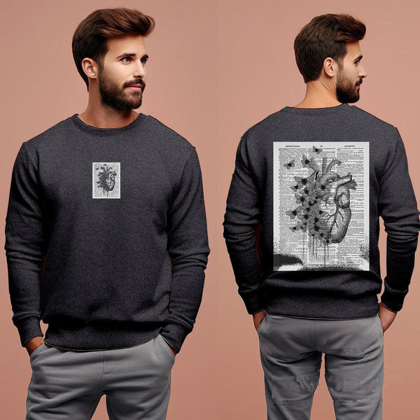 HEART PRINTED SWEAT SHIRT FOR MENS AND BOYS IN WINTER COLLECTION (M.H 800)