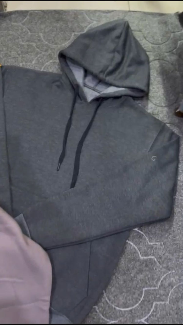 dark grey plain hoodie in fleece fabric for mans and boys (M.H 47)