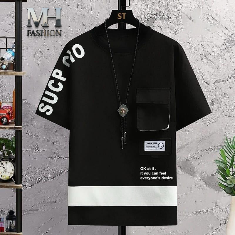 STYLISH POCKET DESIGN DROP SHOULDER T-SHIRT IN COTTON JERSY FABRIC FOR MEN AND BOYS ( MH UI. (Copy)