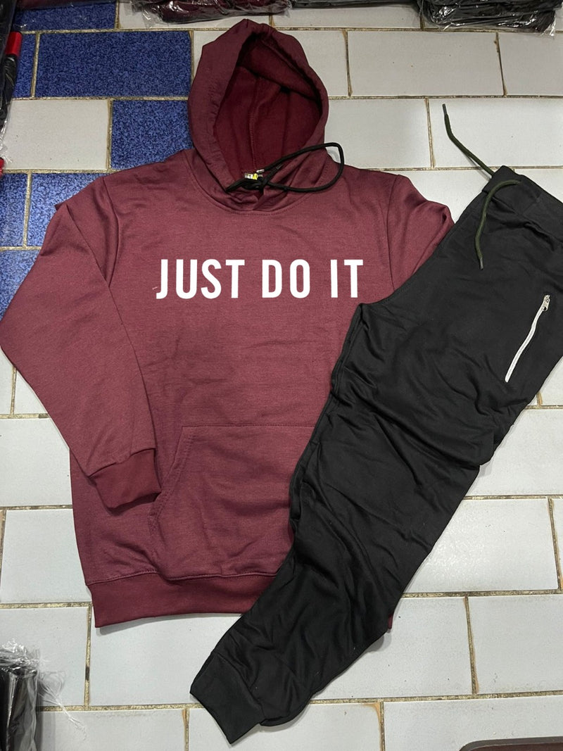 just do it printed  tracksuit hoodie and trouser for man and boys (M.H 510)