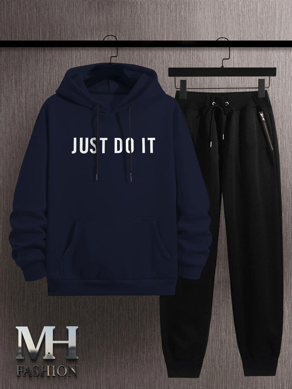 just do it printed  tracksuit hoodie and trouser for man and boys (M.H 510)