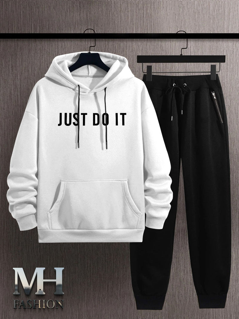 just do it printed  tracksuit hoodie and trouser for man and boys (M.H 510)