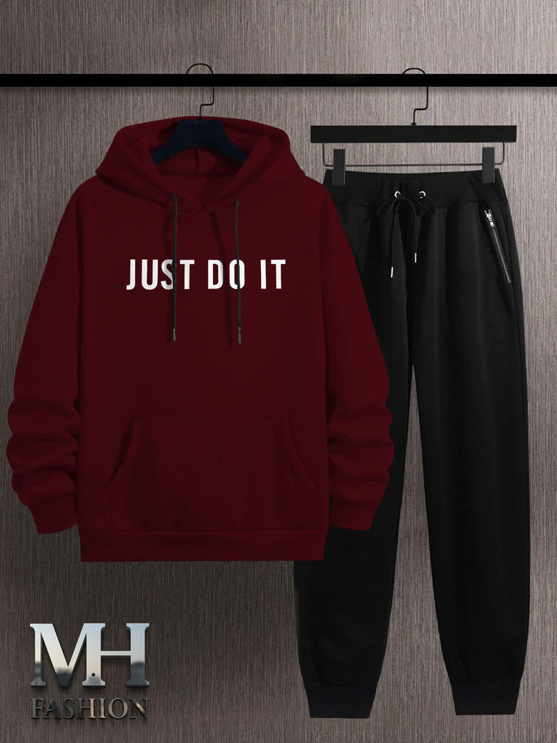 just do it printed  tracksuit hoodie and trouser for man and boys (M.H 510)