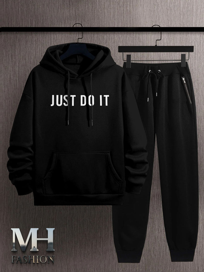 just do it printed  tracksuit hoodie and trouser for man and boys (M.H 510)