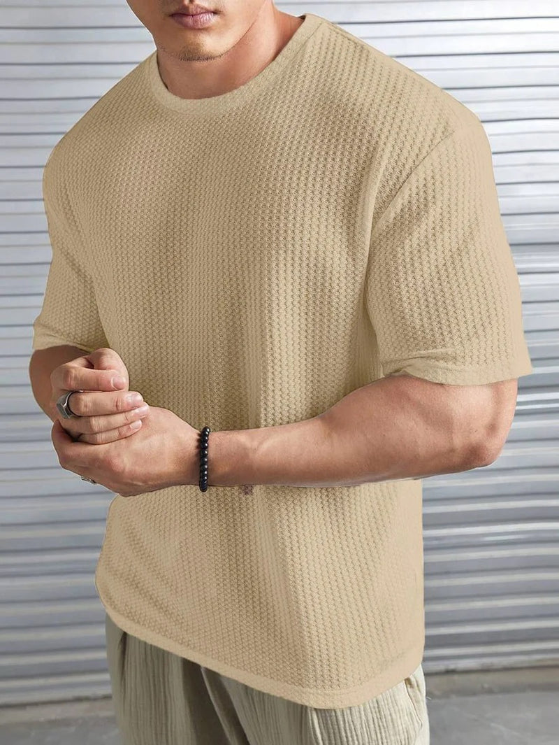 Oversized Waffle Knit t shirt  For Men (MH 235)