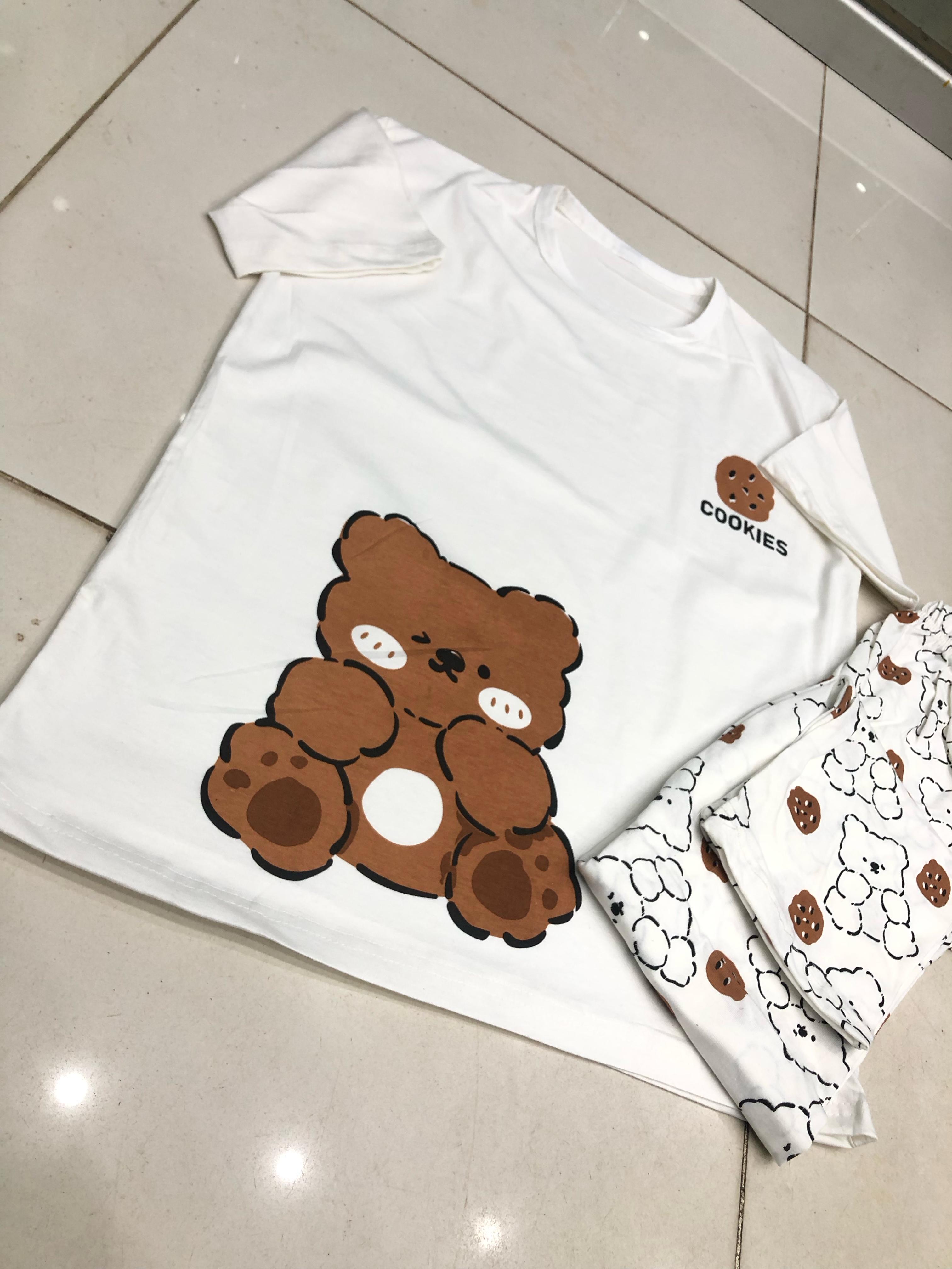 NEW BEAR DESIGN NIGHT DRESS IN COTTON FABRIC - M.H fashion 