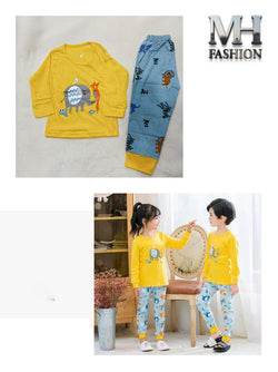 cartoons printed full-sleeves t-shirt and trouser for kids (MH 95)5