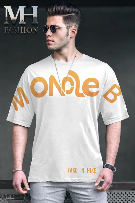 monoleb printed  drop shoulder T-shirt cotton jersey for mans and boys (MH : 74)