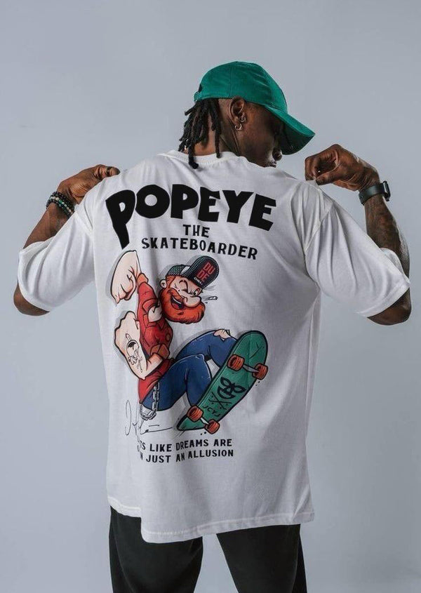 POPEYE printed dropshoulder T-shirt full sleeves cotton jersey for mans and boys (MH : 85)