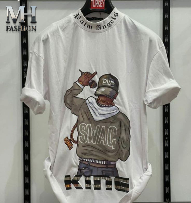 SWAG BOY PRINTED DROP SHOULDER T-SHIRT IN COTTON JERSY FABRIC FOR MEN AND BOYS ( MH 789