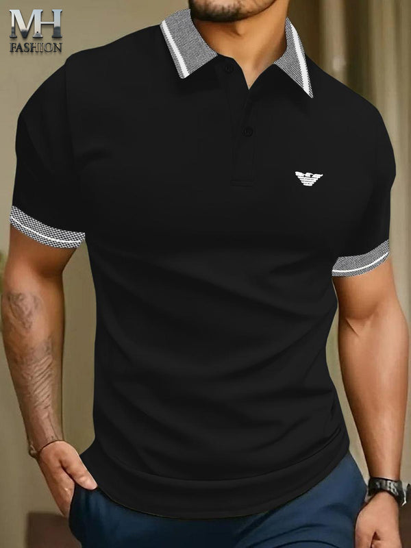 HALF-SLEEVES POLO T-SHIRT IN EMBROIDERY LOGO COTTON PK FABRIC FOR MENS AND BOYS (MH : 53)