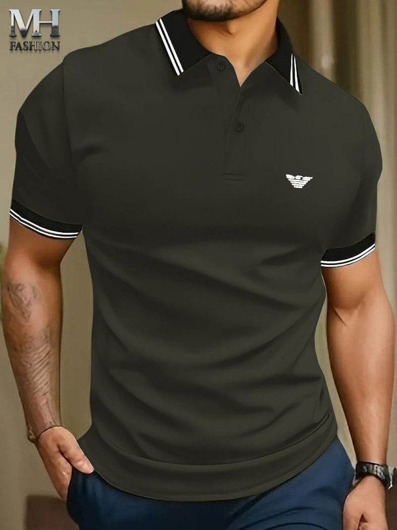 HALF-SLEEVES POLO T-SHIRT IN EMBROIDERY LOGO COTTON PK FABRIC FOR MENS AND BOYS (MH : 53)