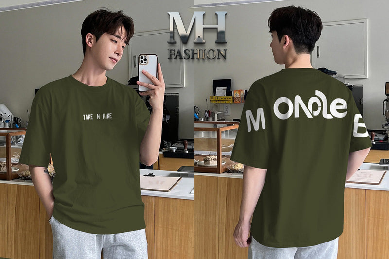 TAKE N HIDE printed drop shoulder T-shirt full sleeves cotton jersey for mans and boys (MH : 83)