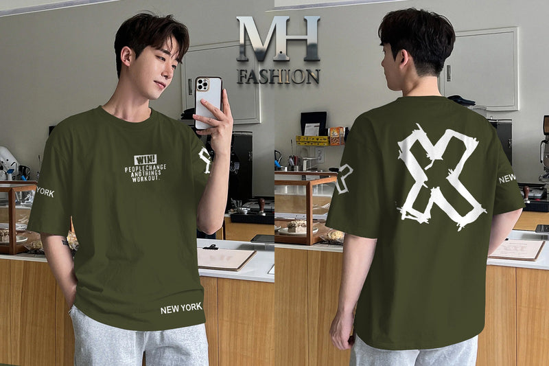 WIN X printed dropshoulder T-shirt full sleeves cotton jersey for mans and boys (MH : 82)