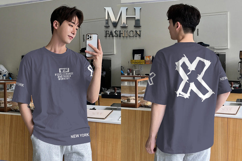 WIN X printed dropshoulder T-shirt full sleeves cotton jersey for mans and boys (MH : 82)