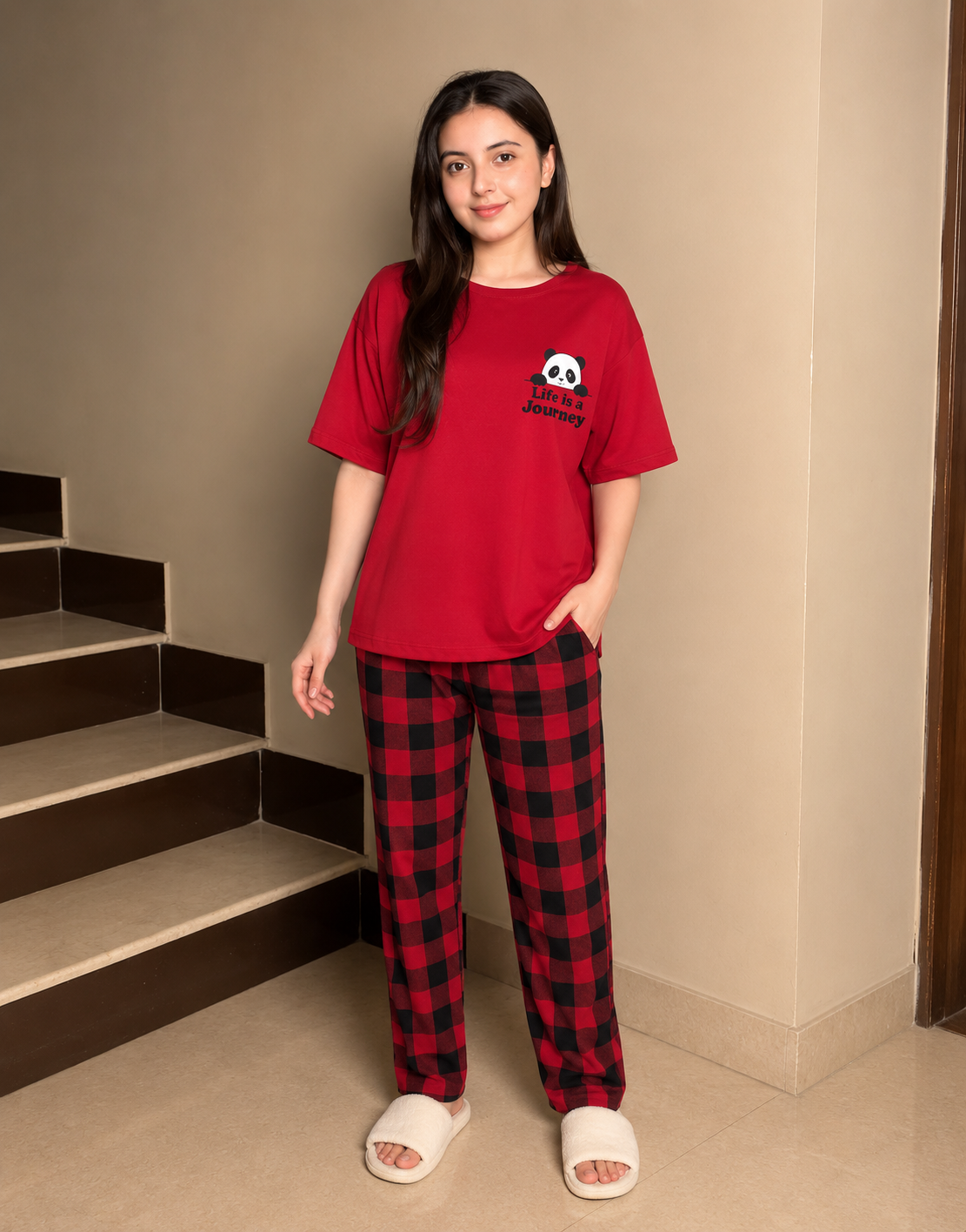 red panda night suit premium fabric for girls and woman - M.H fashion 